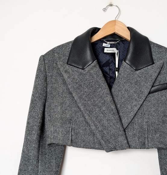 JONATHAN SIMKHAI Cropped Wool Blazer Size 4 - Picture 11 of 16